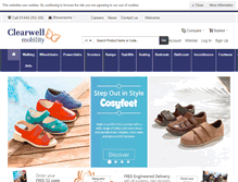 Tablet Screenshot of clearwellmobility.co.uk